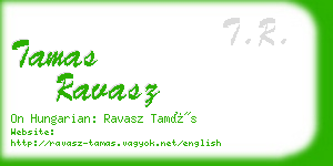 tamas ravasz business card